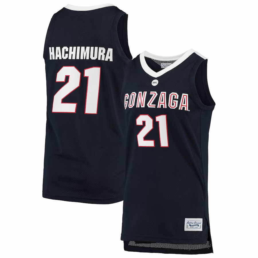 Rui Hachimura Gonzaga Bulldogs Original Retro Brand Alumni Basketball Jersey - Navy - ujerseystore
