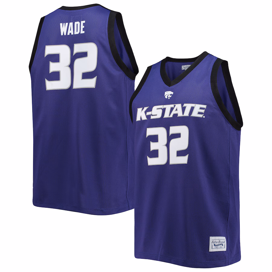 Men's Original Retro Brand Dean Wade Purple Kansas State Wildcats Alumni Commemorative Replica Basketball Jersey - ujerseystore