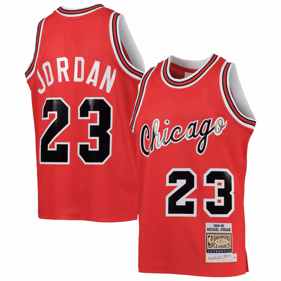 Youth Chicago Bulls Michael Jordan Mitchell & Ness Red 1984/85 Hardwood Classics Authentic Jersey - ujerseystore