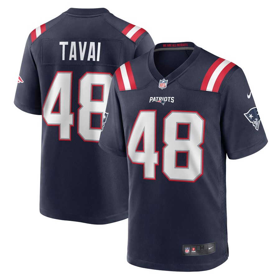 Men's New England Patriots Jahlani Tavai Nike Navy Game Player Jersey - ujerseystore