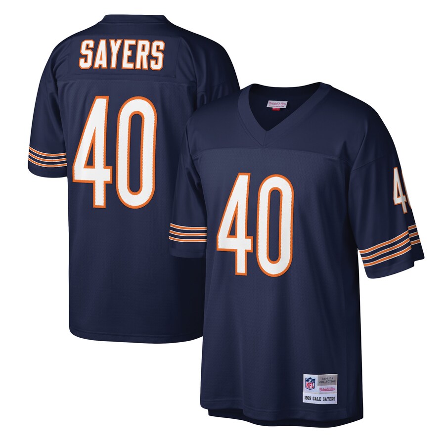 Men's Chicago Bears Gale Sayers Mitchell & Ness Navy Legacy Replica Jersey - ujerseystore