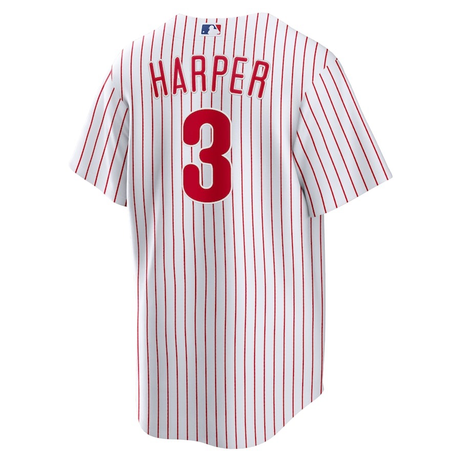 Men's Philadelphia Phillies Bryce Harper Nike White Home Replica Player Name Jersey - ujerseystore