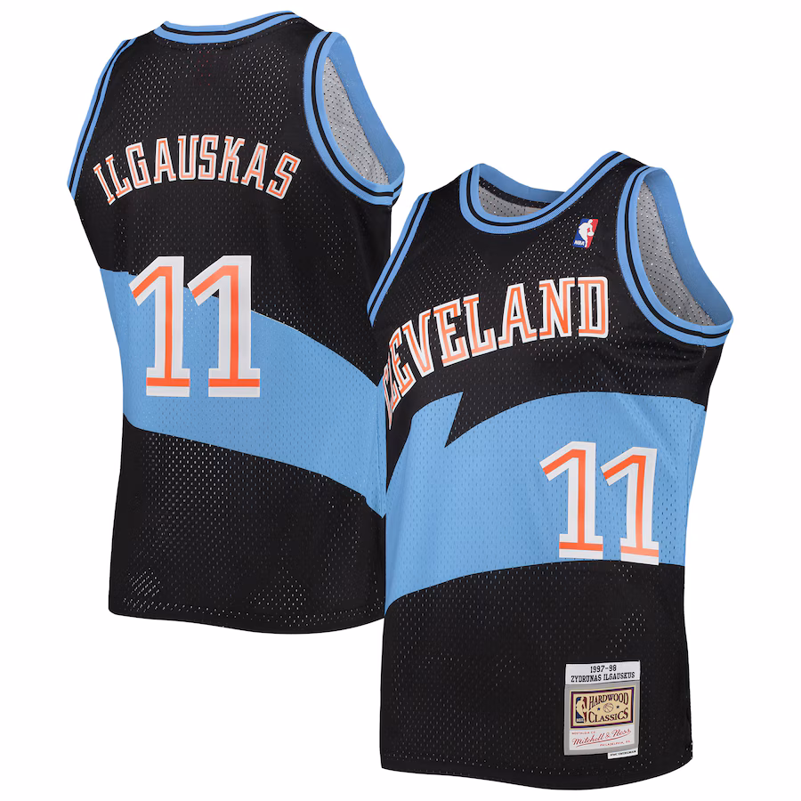 Men's Cleveland Cavaliers Zydrunas Ilgauskas Mitchell & Ness Black Hardwood Classics Swingman Jersey - ujerseystore