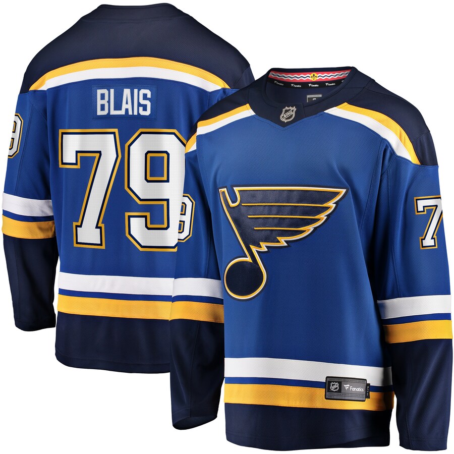 Men's St. Louis Blues Sammy Blais Fanatics Branded Blue Home Breakaway Jersey - ujerseystore