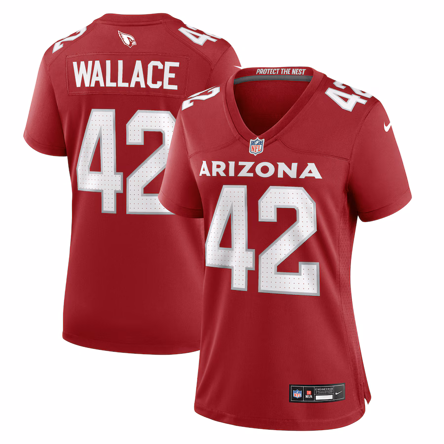 Women's Arizona Cardinals K'Von Wallace Nike  Cardinal Team Game Jersey - ujerseystore