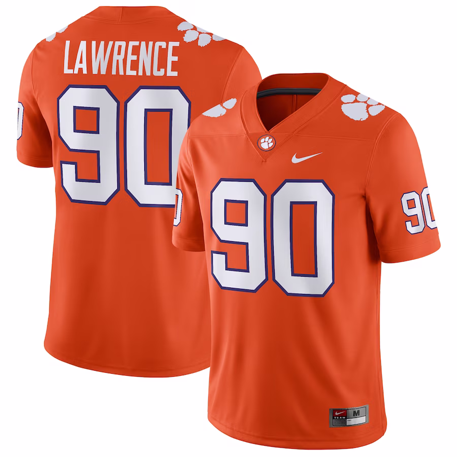 Dexter Lawrence Clemson Tigers Nike Alumni Player Jersey - Orange - ujerseystore