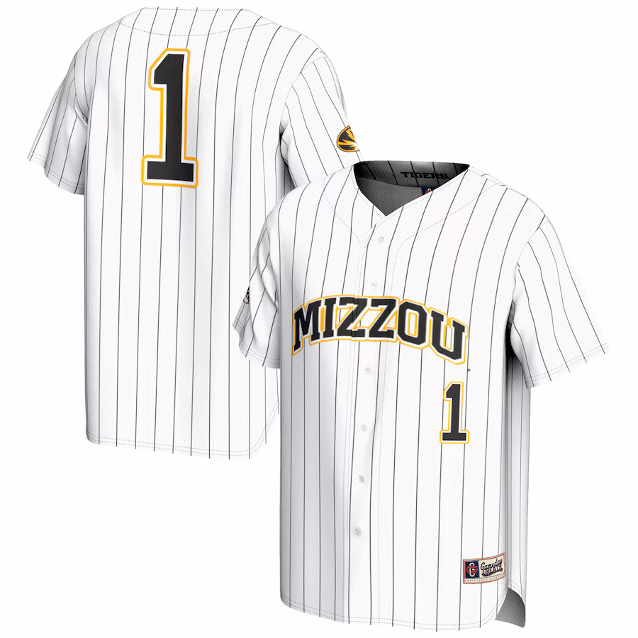 Youth GameDay Greats #1 White Missouri Tigers Lightweight Baseball Jersey - ujerseystore