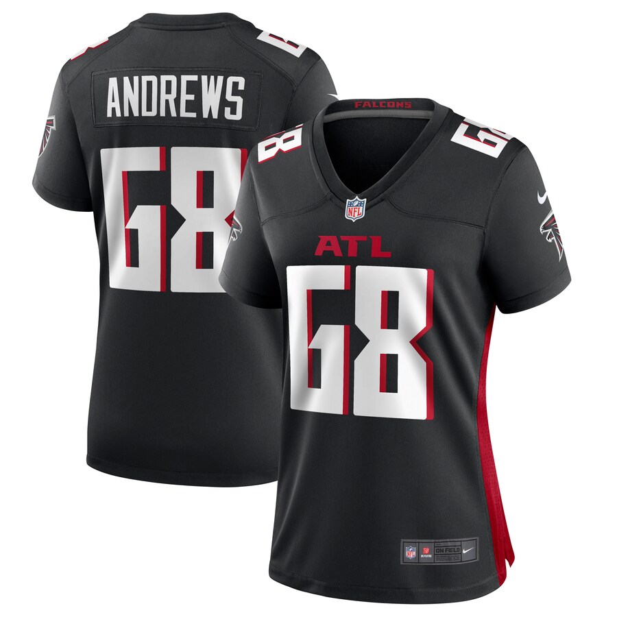 Women's Atlanta Falcons Josh Andrews Nike Black Game Player Jersey - ujerseystore