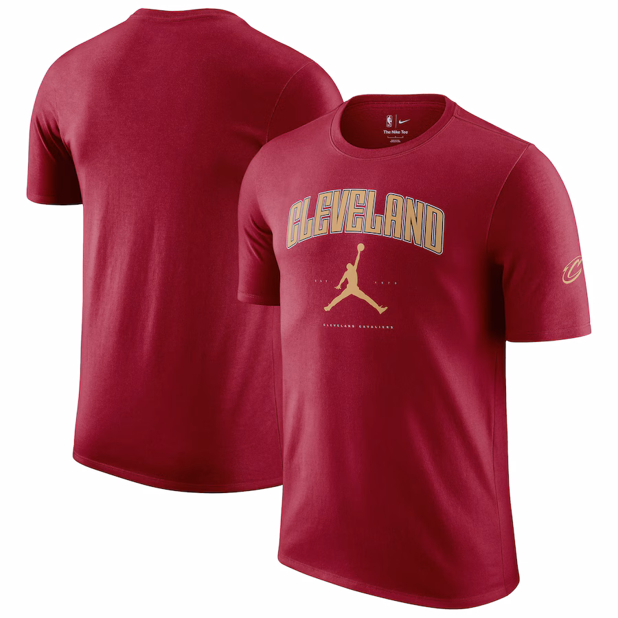 Unisex Cleveland Cavaliers Jordan Brand Wine Essential Cities T-Shirt - ujerseystore