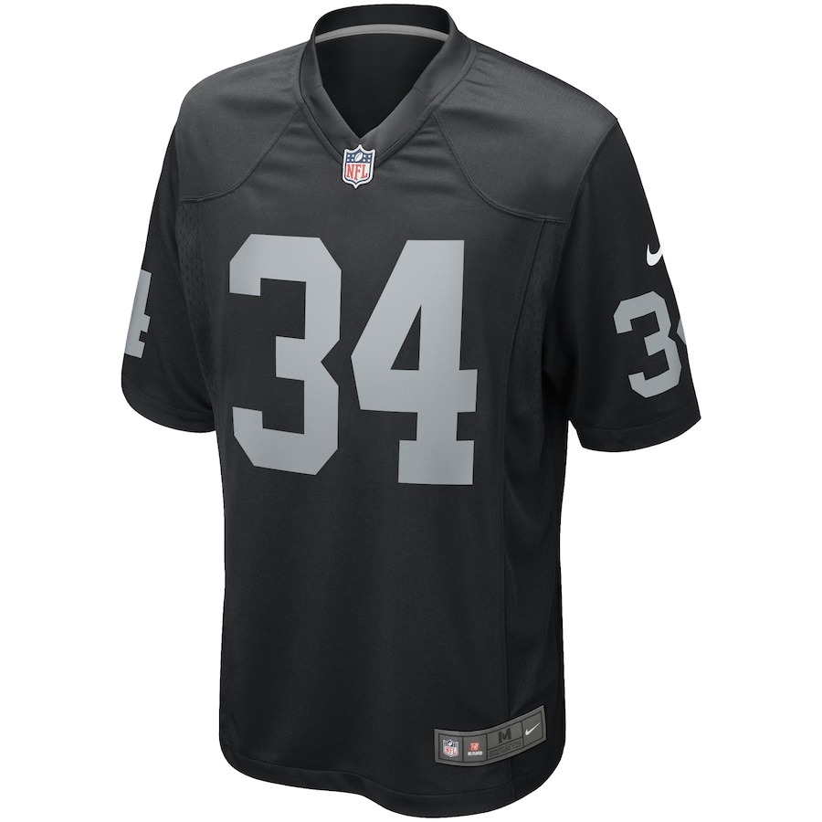 Men's Las Vegas Raiders Bo Jackson Nike Black Game Retired Player Jersey - ujerseystore