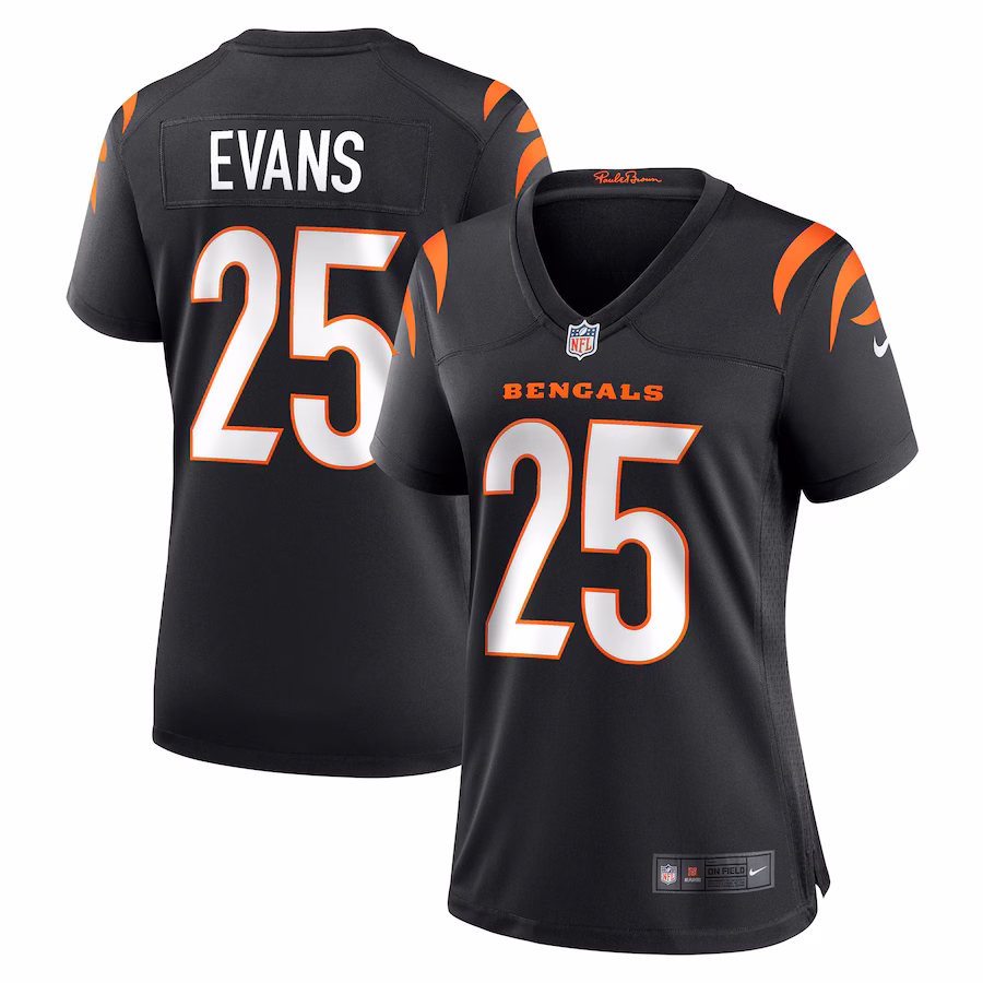 Women's Cincinnati Bengals Chris Evans Nike Black Game Jersey - ujerseystore