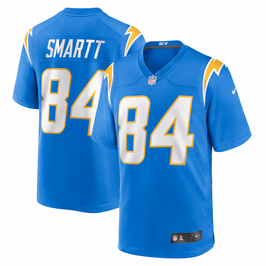 Men's Los Angeles Chargers Stone Smartt Nike  Powder Blue Team Game Jersey - ujerseystore