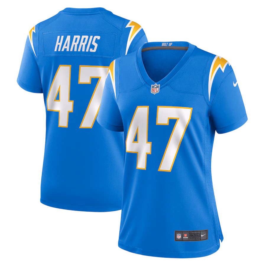 Women's Los Angeles Chargers Josh Harris Nike Powder Blue Game Jersey - ujerseystore