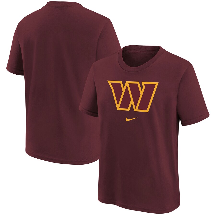 Youth Washington Commanders Nike Burgundy Team Logo T-Shirt - ujerseystore