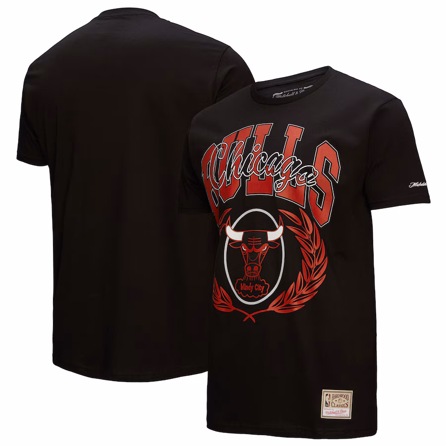 Men's Chicago Bulls Mitchell & Ness Black NBA x Michelob Ultra Rewind II T-Shirt - ujerseystore