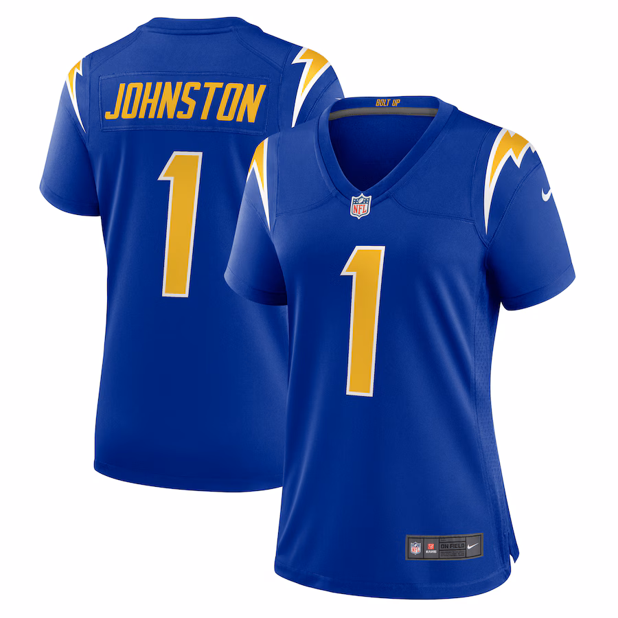 Women's Los Angeles Chargers Quentin Johnston Nike Royal Alternate Game Jersey - ujerseystore