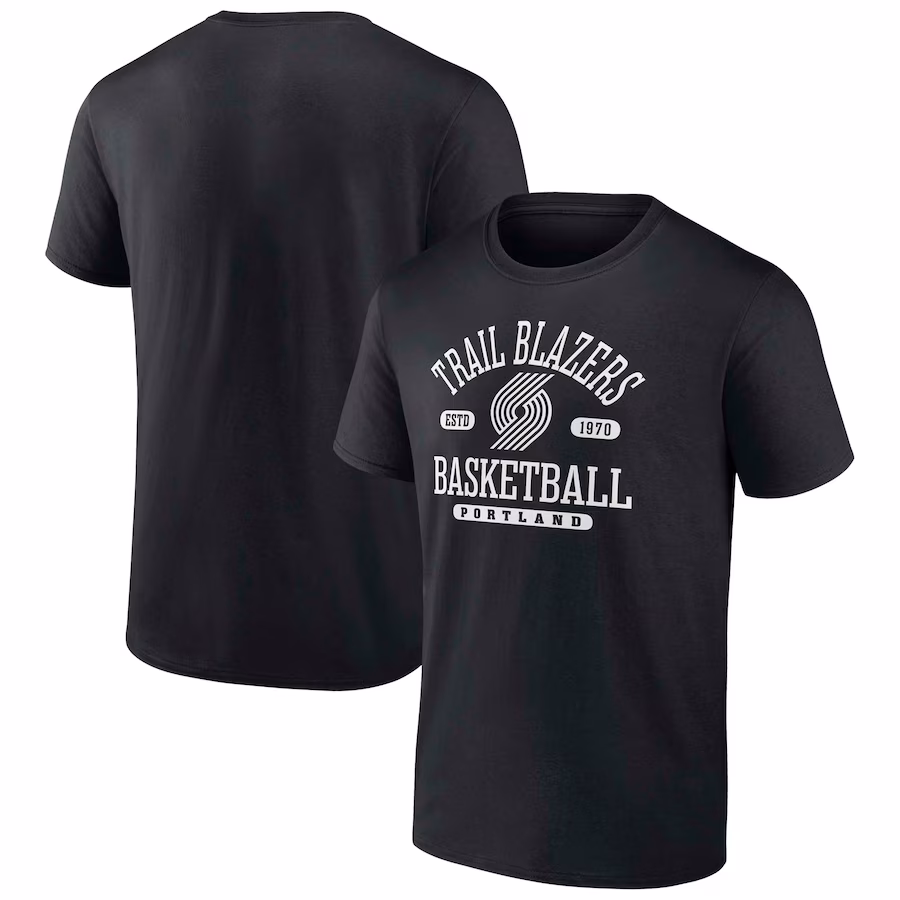 Men's Portland Trail Blazers  Fanatics Black Calling Plays T-Shirt - ujerseystore