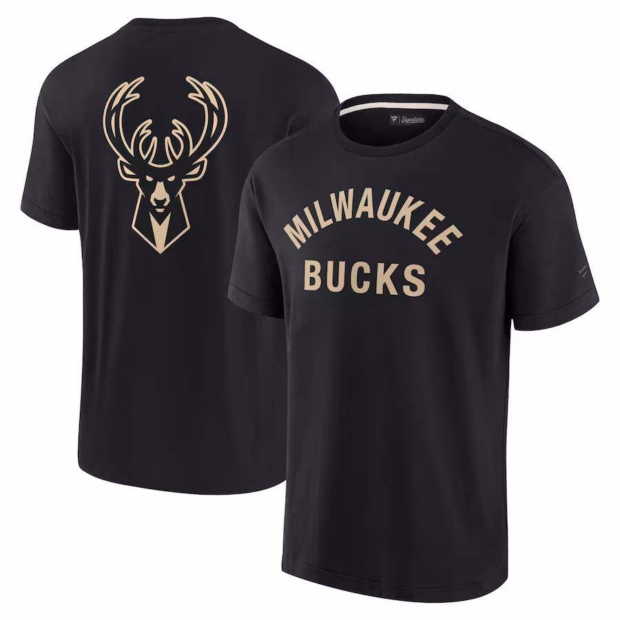 Unisex Milwaukee Bucks Fanatics Black Elements Super Soft Short Sleeve T-Shirt - ujerseystore
