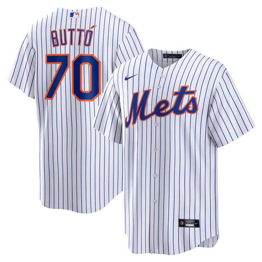 Men's New York Mets Jose Butto Nike White Home Replica Jersey - ujerseystore