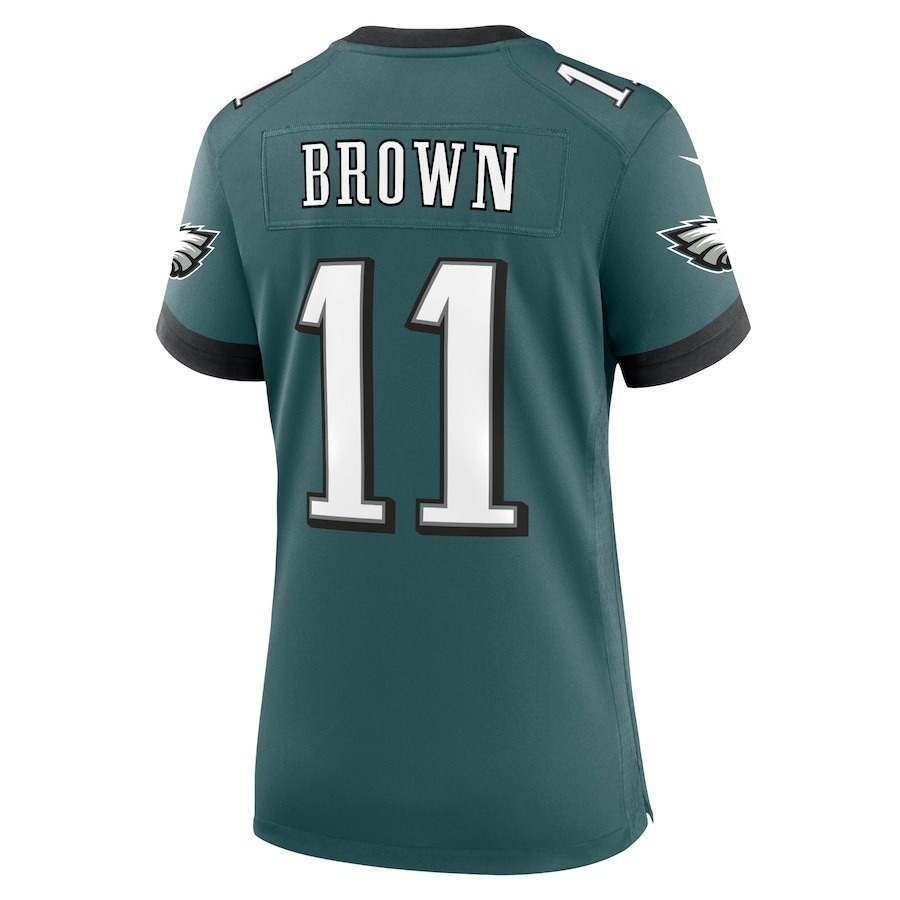 Women's Philadelphia Eagles A.J. Brown Nike Midnight Green Team Game Jersey - ujerseystore