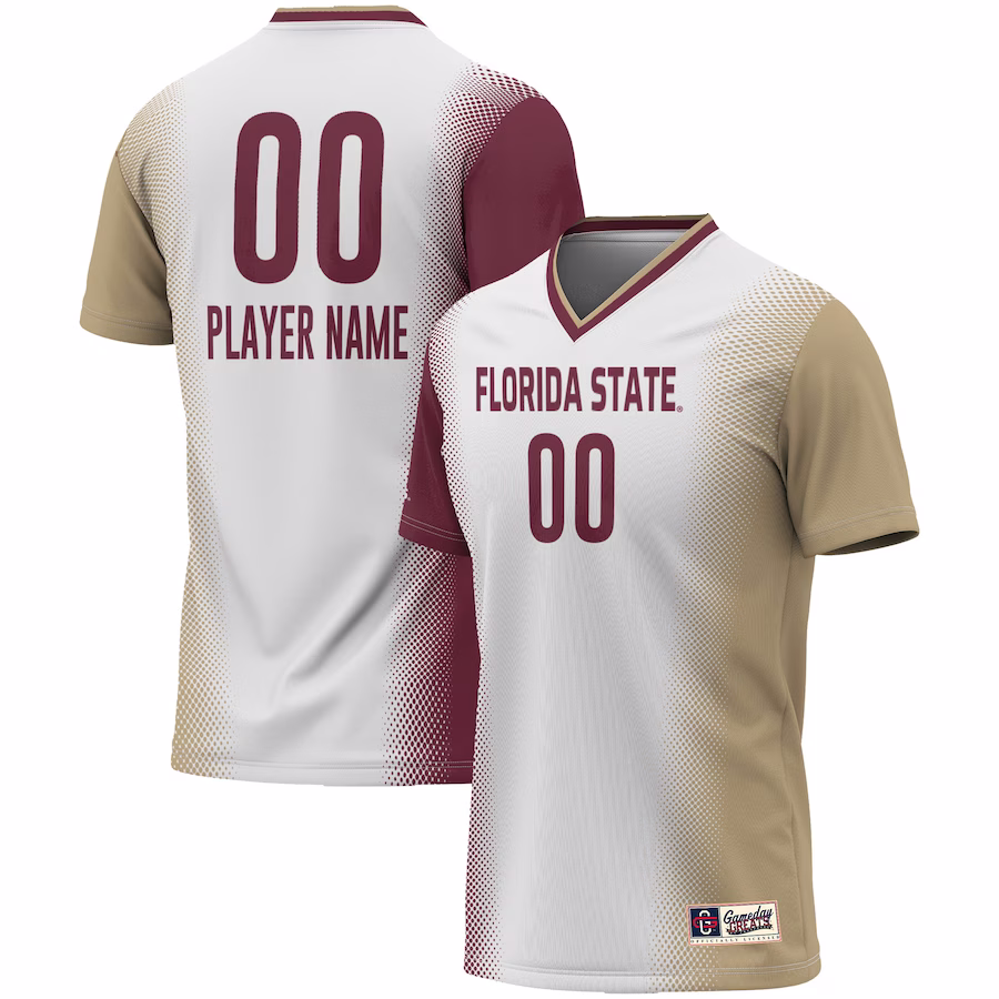 Florida State Seminoles GameDay Greats Unisex NIL Pick-A-Player Lightweight Women's Soccer Jersey - White - ujerseystore