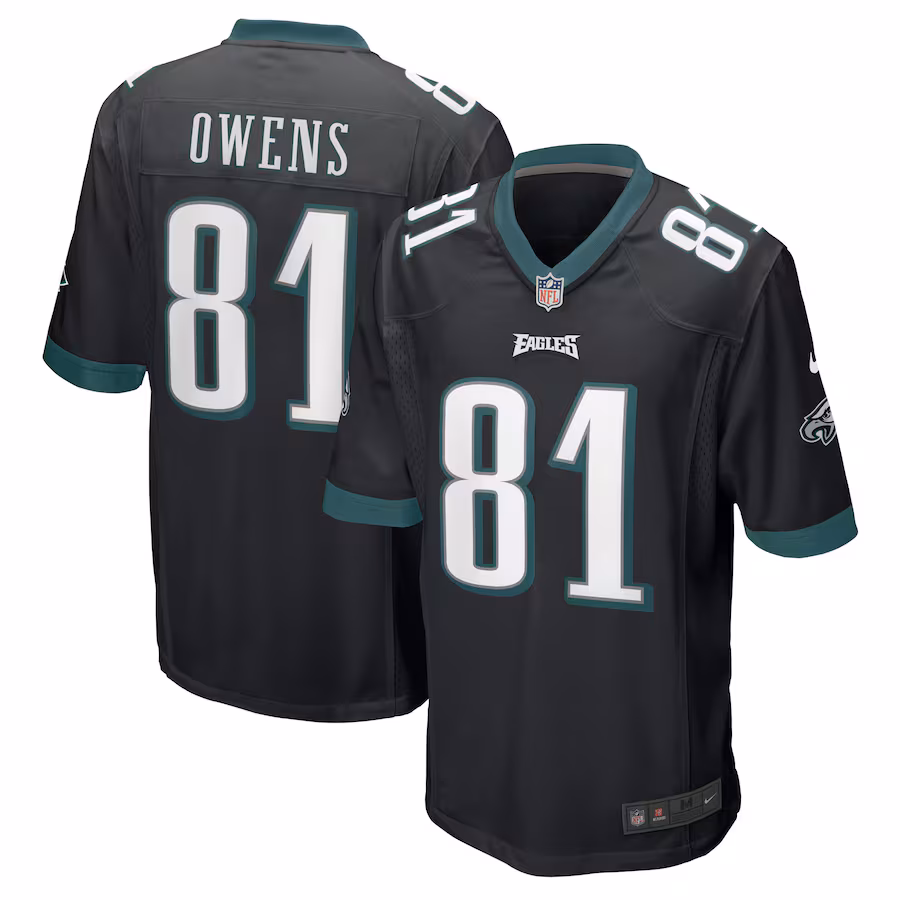 Men's Philadelphia Eagles Terrell Owens Nike Black Retired Player Jersey - ujerseystore
