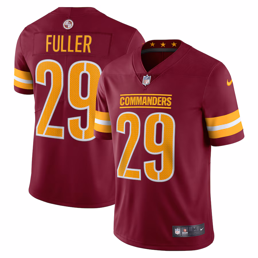 Men's Washington Commanders Kendall Fuller Nike Burgundy Vapor Limited Jersey - ujerseystore