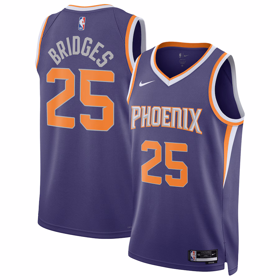 Unisex Phoenix Suns Mikal Bridges Nike Purple Swingman Jersey - Icon Edition - ujerseystore