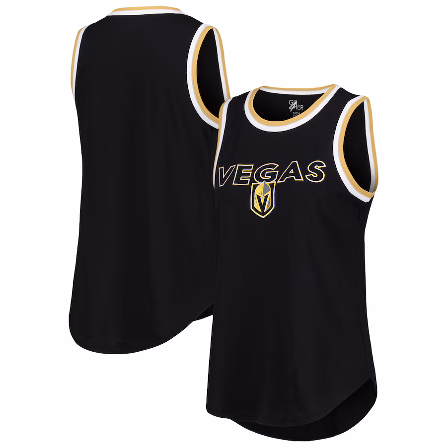 Women's Vegas Golden Knights G-III 4Her by Carl Banks Black Strategy Tank Top - ujerseystore