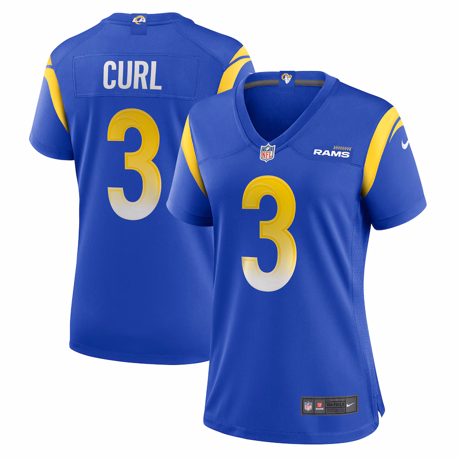 Women's Los Angeles Rams Kamren Curl Nike  Royal Team Game Jersey - ujerseystore