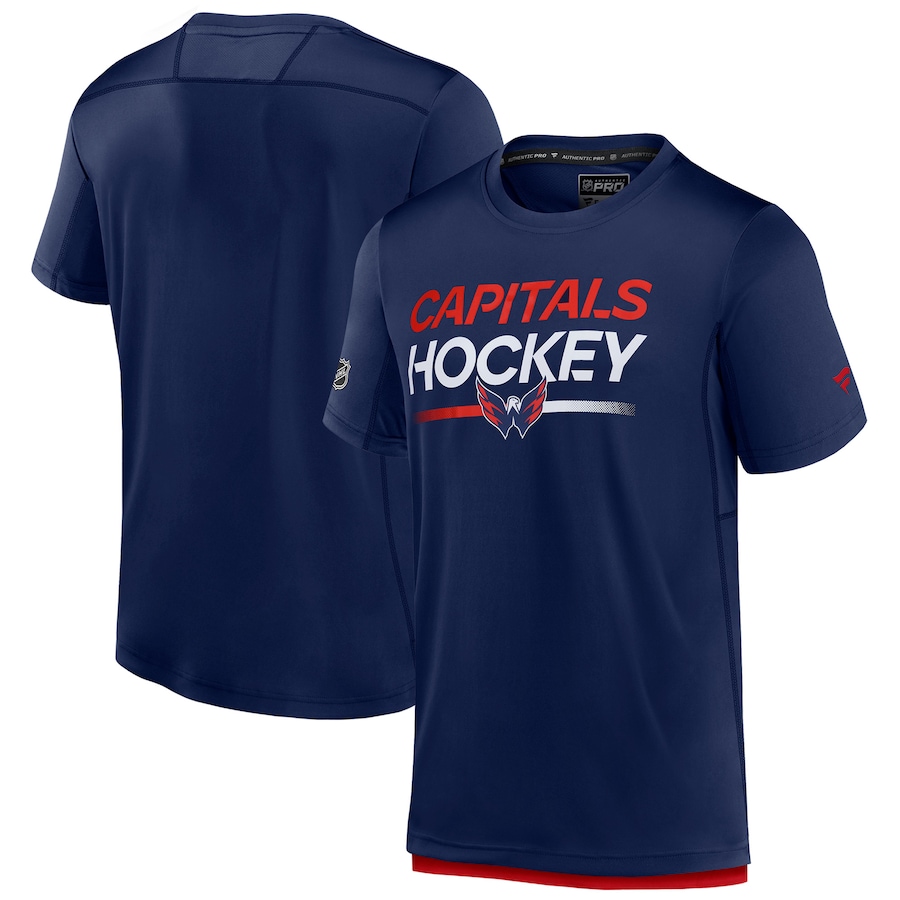 Men's Washington Capitals Fanatics Navy Tech T-Shirt - ujerseystore
