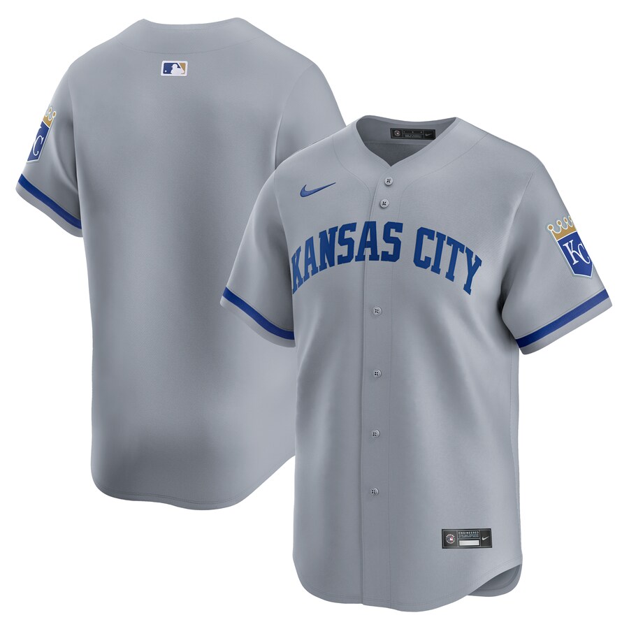 Men's Kansas City Royals  Nike Gray Away Limited Jersey - ujerseystore