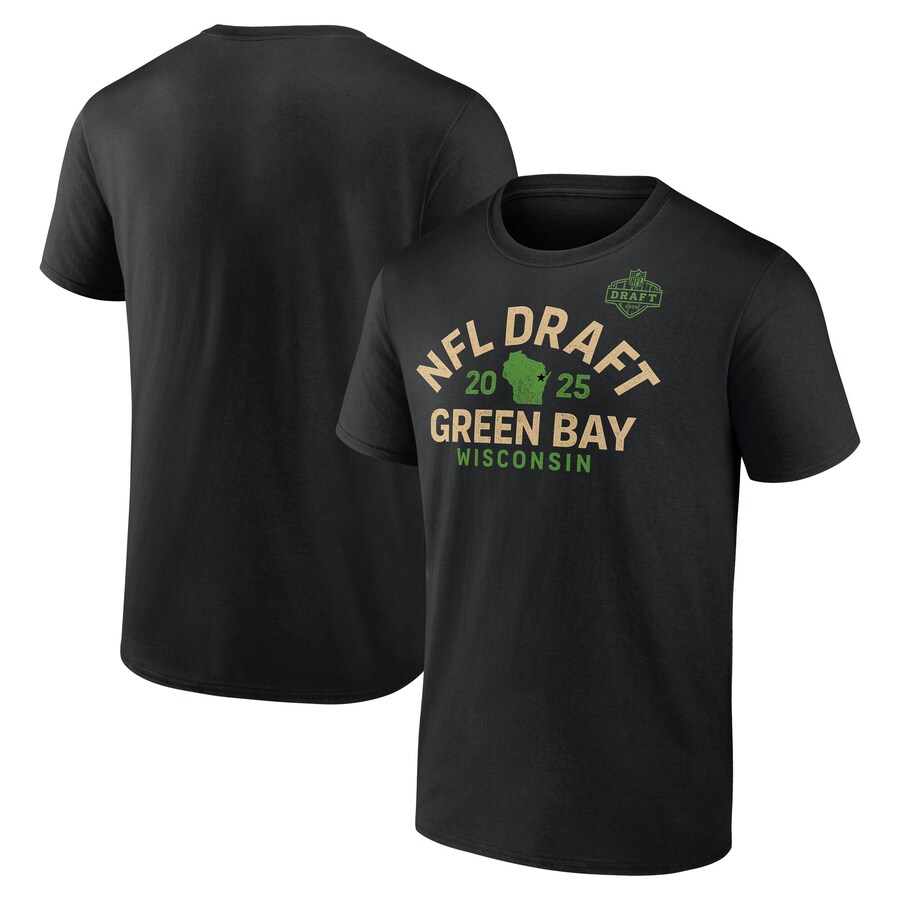 Men's Black 2025 NFL Draft T-Shirt - ujerseystore