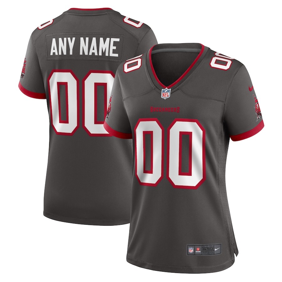 Women's Tampa Bay Buccaneers Nike Pewter Alternate Custom Game Jersey - ujerseystore