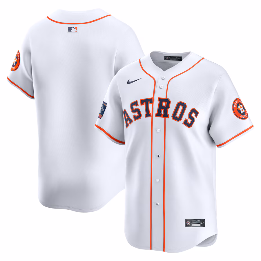 Men's Houston Astros  Nike White 2024 MLB World Tour Mexico City Series Home Limited Jersey - ujerseystore