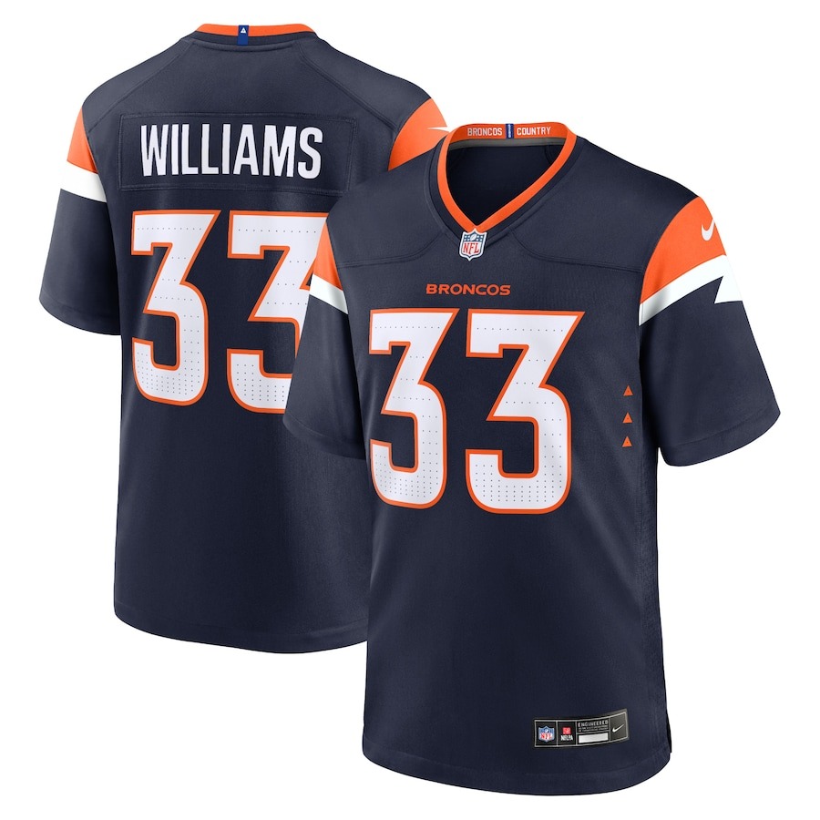 Men's Denver Broncos Javonte Williams Nike Navy Alternate Game Jersey - ujerseystore