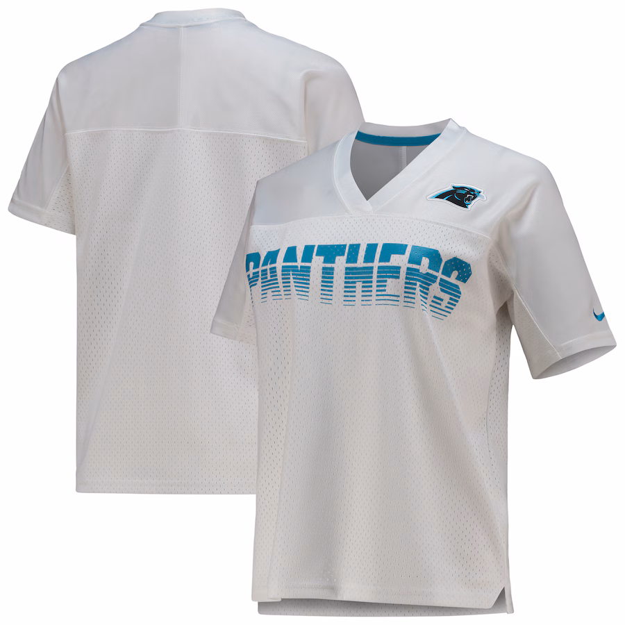 Women's Carolina Panthers Nike White Fan Replica Jersey - ujerseystore