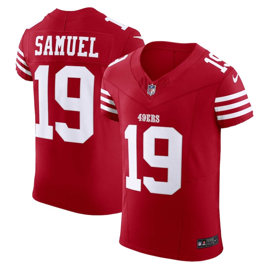 Men's San Francisco 49ers Deebo Samuel Nike Scarlet  Vapor F.U.S.E. Elite Jersey - ujerseystore