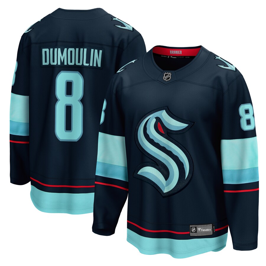 Men's Seattle Kraken Brian Dumoulin Fanatics Branded Deep Sea Blue Home Breakaway Player Jersey - ujerseystore