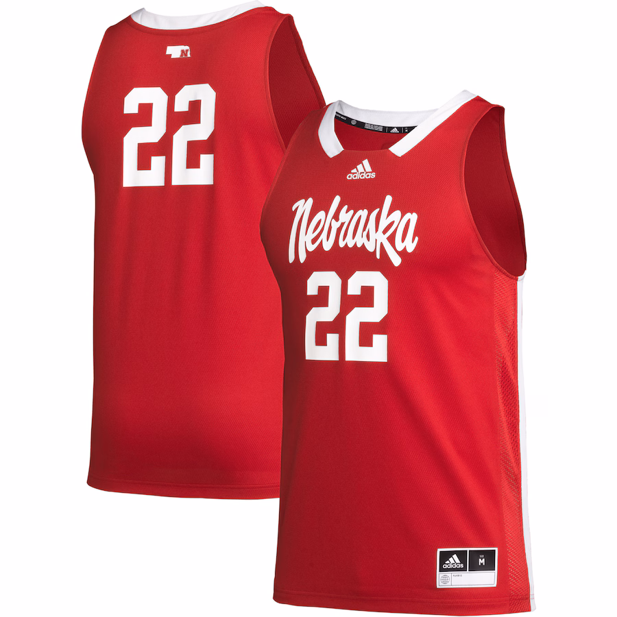 Men's adidas #22 Scarlet Nebraska Huskers Swingman Jersey - ujerseystore