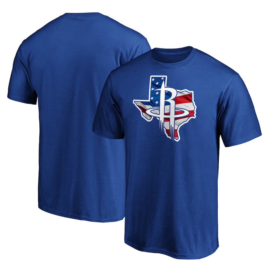 Men's Houston Rockets Royal Banner State T-Shirt - ujerseystore