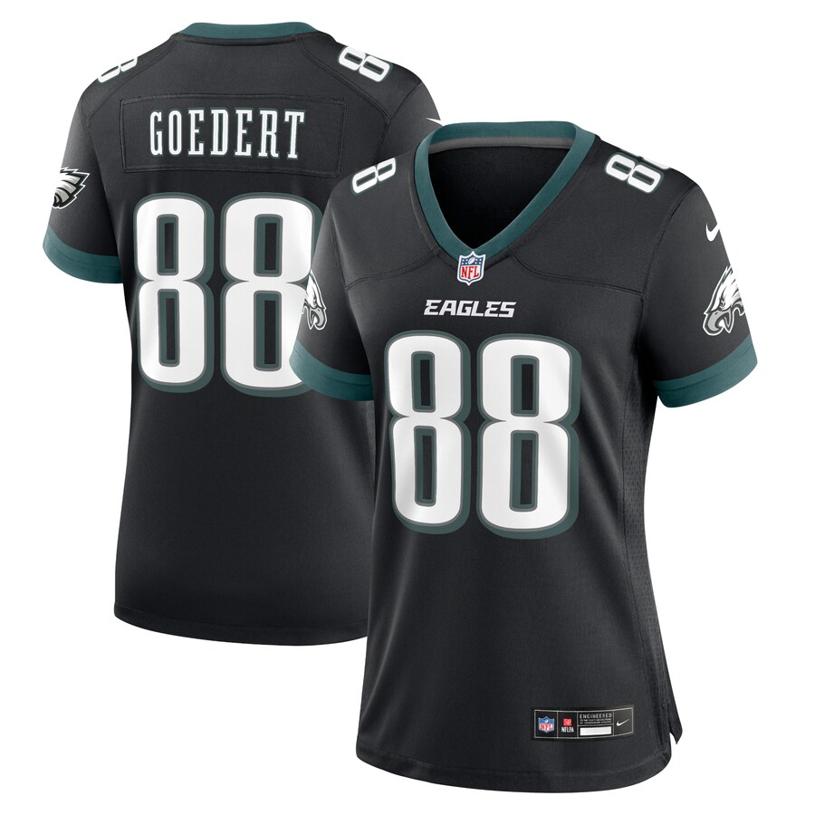 Women's Philadelphia Eagles Dallas Goedert Nike Black Alternate Game Jersey - ujerseystore