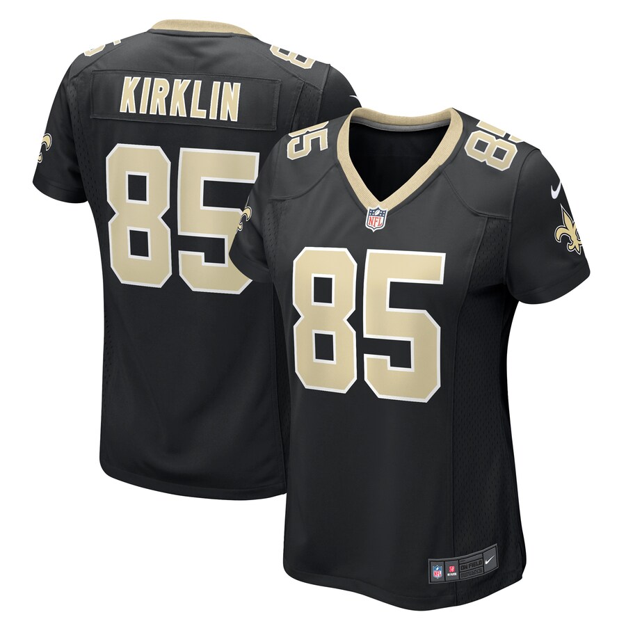 Women's New Orleans Saints Jontre Kirklin Nike  Black Team Game Jersey - ujerseystore