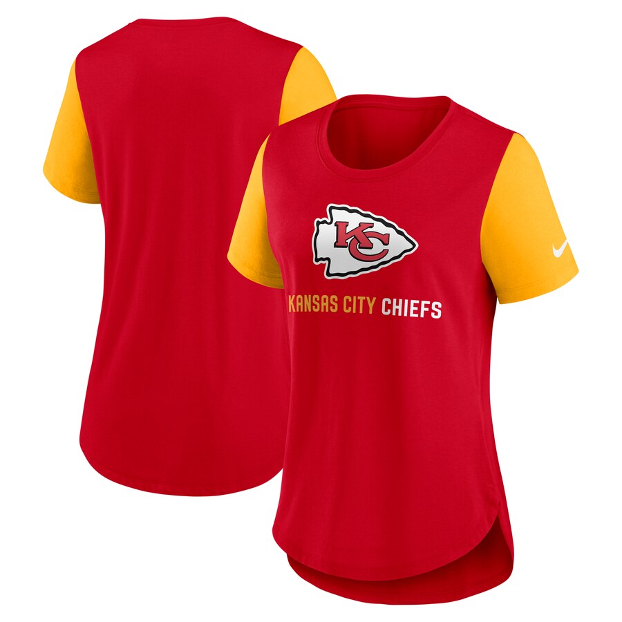 Women's Kansas City Chiefs Nike Red Terrace Swift Tri-Blend Performance T-Shirt - ujerseystore