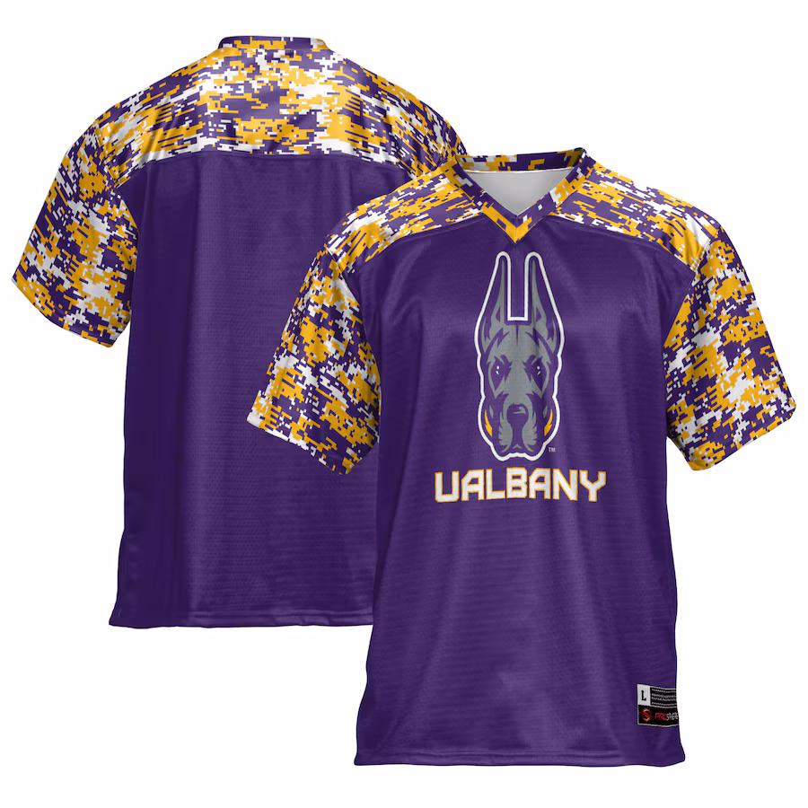 Youth GameDay Greats Purple UAlbany Great Danes Football Jersey - ujerseystore