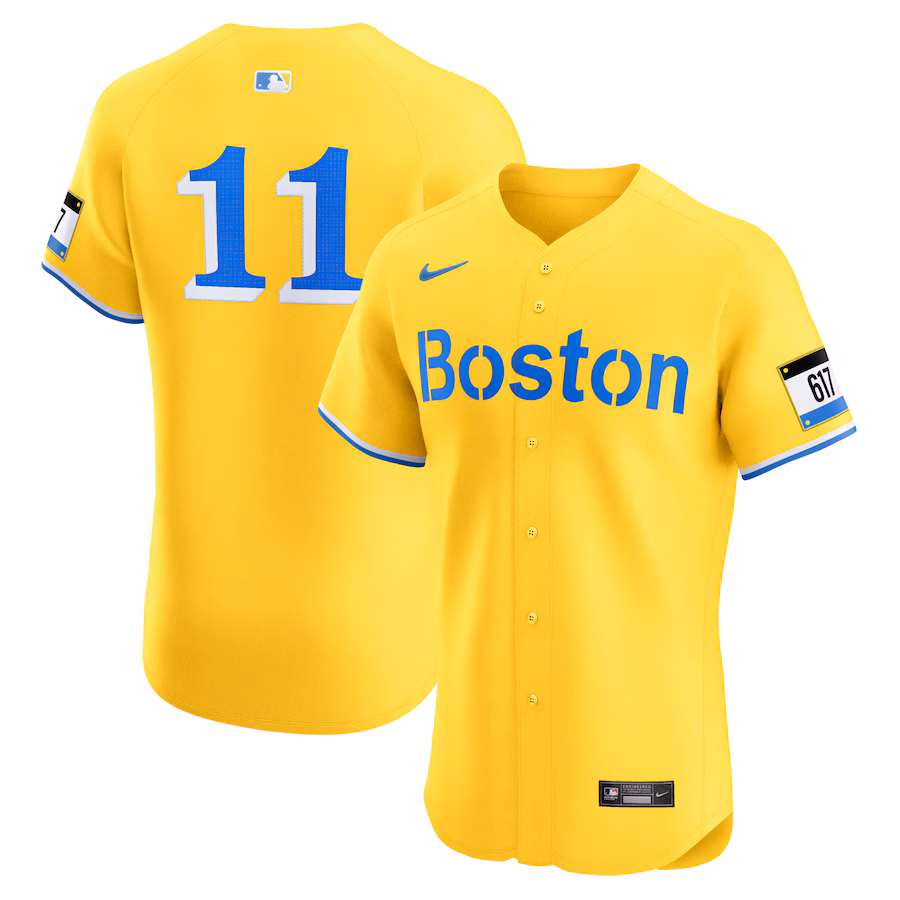 Men's Boston Red Sox Rafael Devers Nike Gold City Connect Elite Jersey - ujerseystore