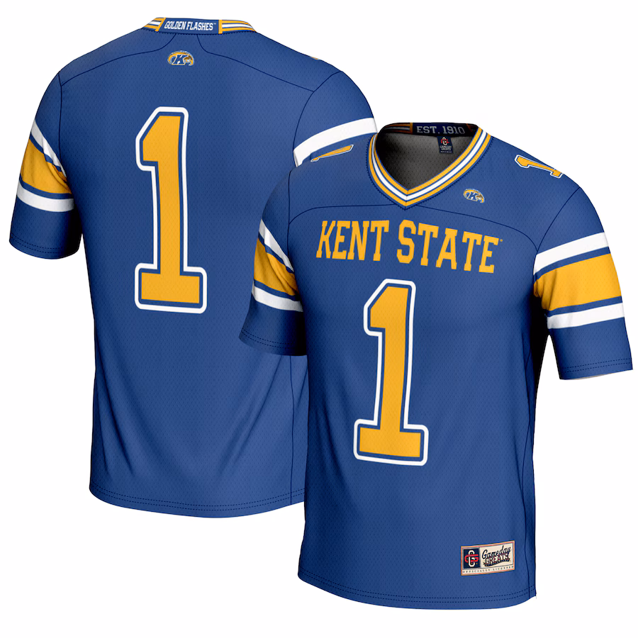 Youth GameDay Greats #1 Navy Kent State Golden Flashes Football Jersey - ujerseystore