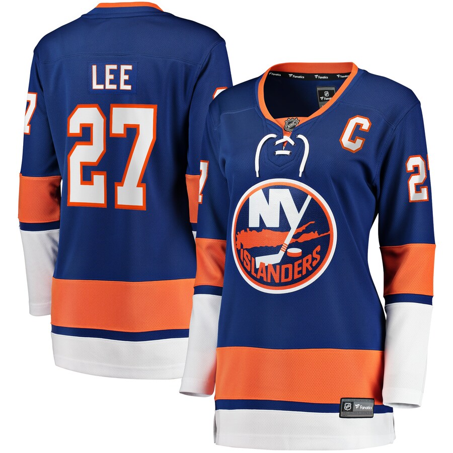 Women's New York Islanders Anders Lee Fanatics Branded Royal Home Captain Patch Breakaway Player Jersey - ujerseystore