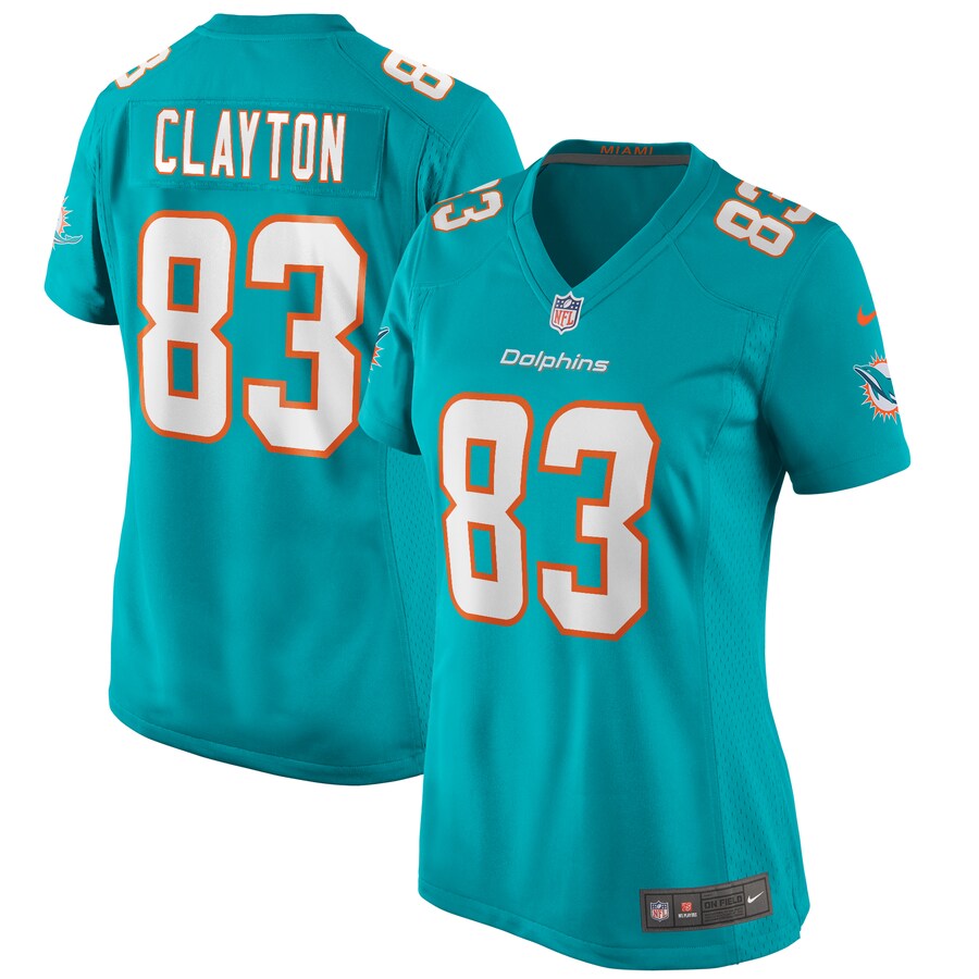 Women's Miami Dolphins Mark Clayton Nike Aqua Game Retired Player Jersey - ujerseystore