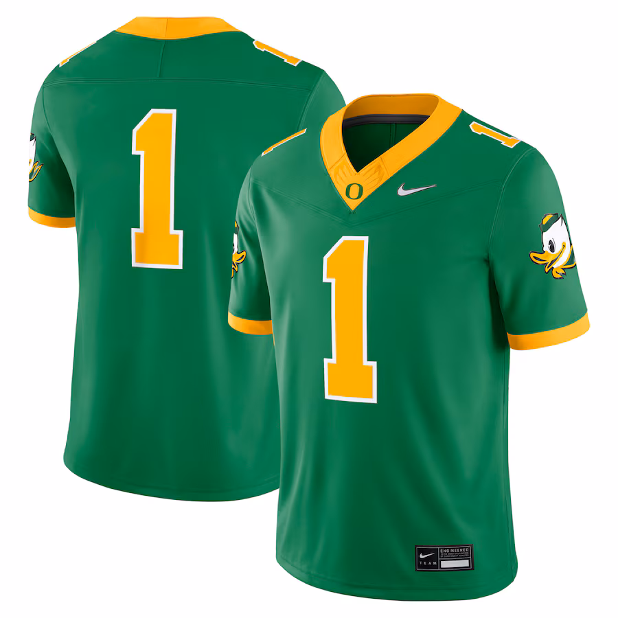 Men's Nike #1 Green Oregon Ducks Alternate Game Jersey - ujerseystore